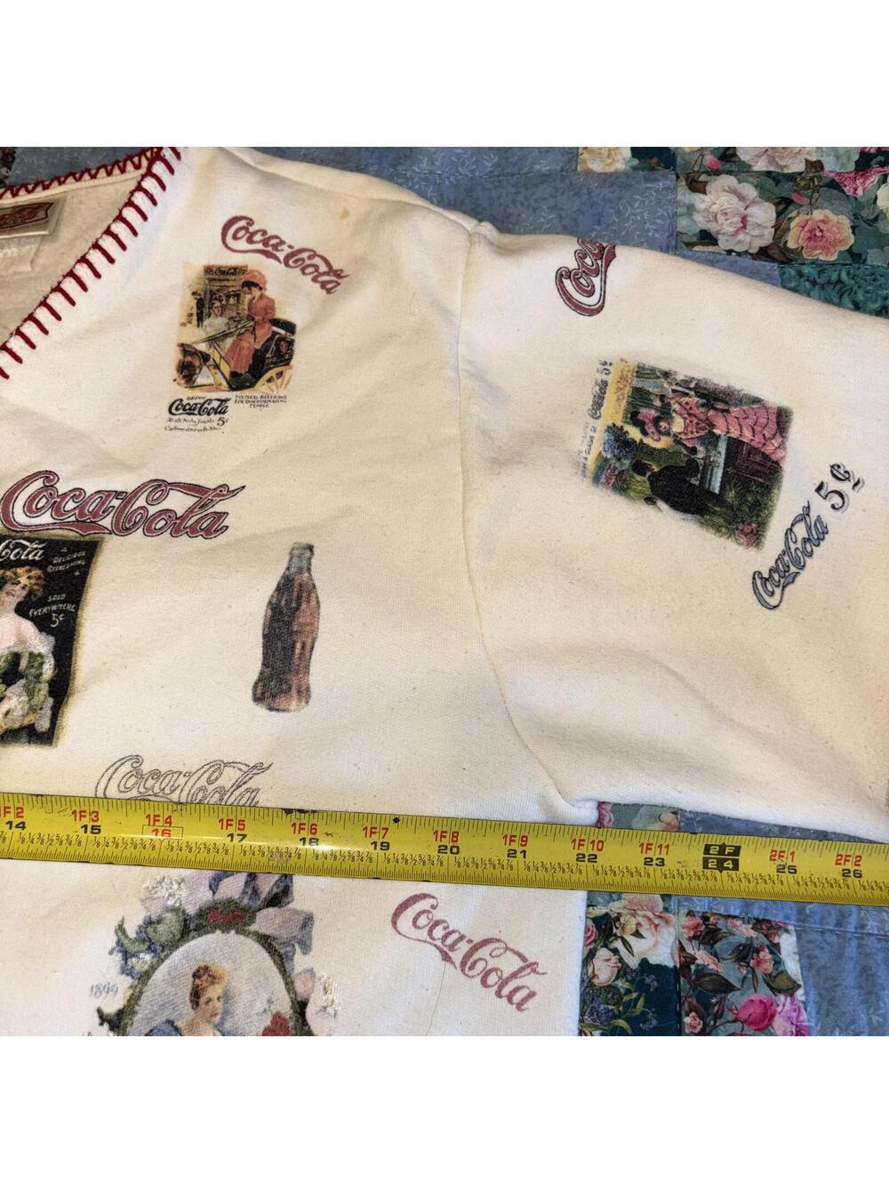 Vintage Y2K Coca-Cola Womans Large Button-Up Cardigan Sweater Cozy Casual - Picture 7 of 8